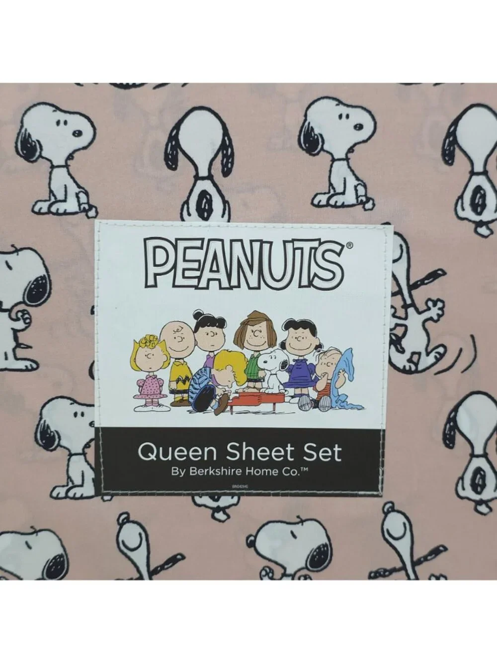 Peanuts Pink Snoopy Queen Sheet Set By Berkshire 100% Polyester